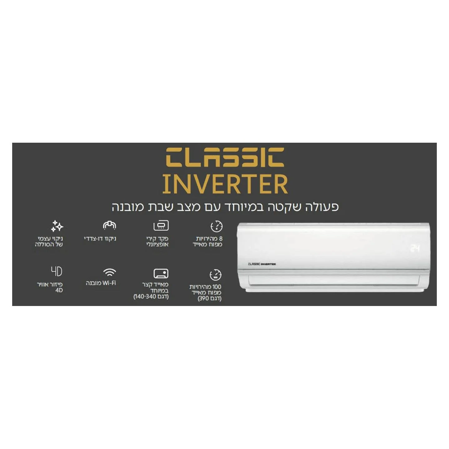 מזגן עילי אלקטרה דגם ELECTRA CLASSIC INVERTER 240 - Image 5