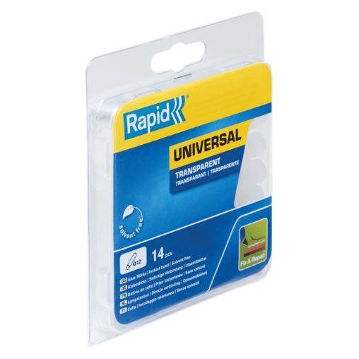 קופסה 14 יח' מקל דבק חם קצר RAPID 125GRAM Ø12 - Image 2