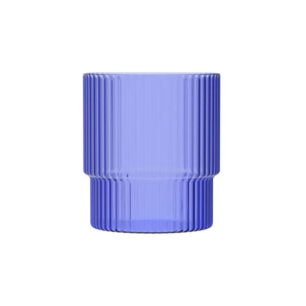 כוס זכוכית 350 מל כחולה Colored SW