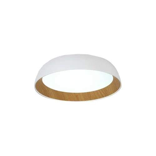 גוף תאורה צמוד תקרה לבן+עץ OREN 60W קוטר 60 ס"מ CCT