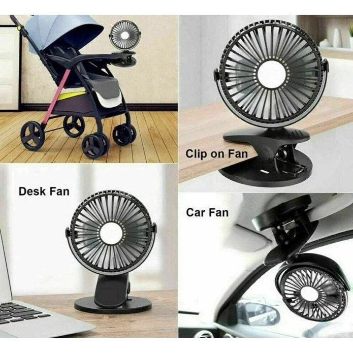 מאוורר נייד נטען ועוצמתי Air typoon clips - Image 2
