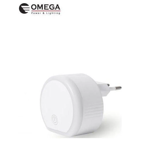 מנורת לילה אור חם עם מטען USB Type-C+A 2.4A