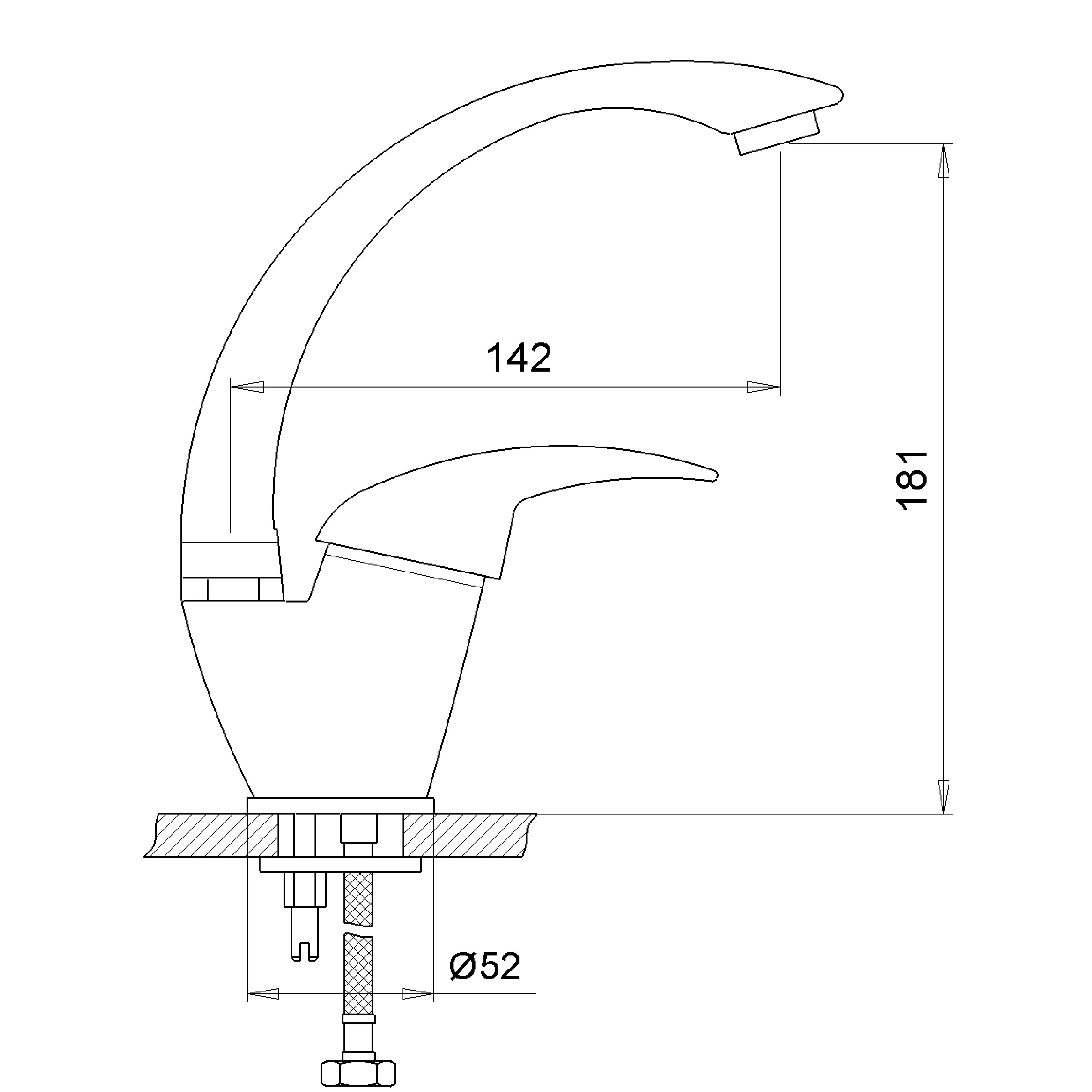 ברז פרח קצר מהצד כרום 5580 יועם סדרת יועמיקס - Image 2