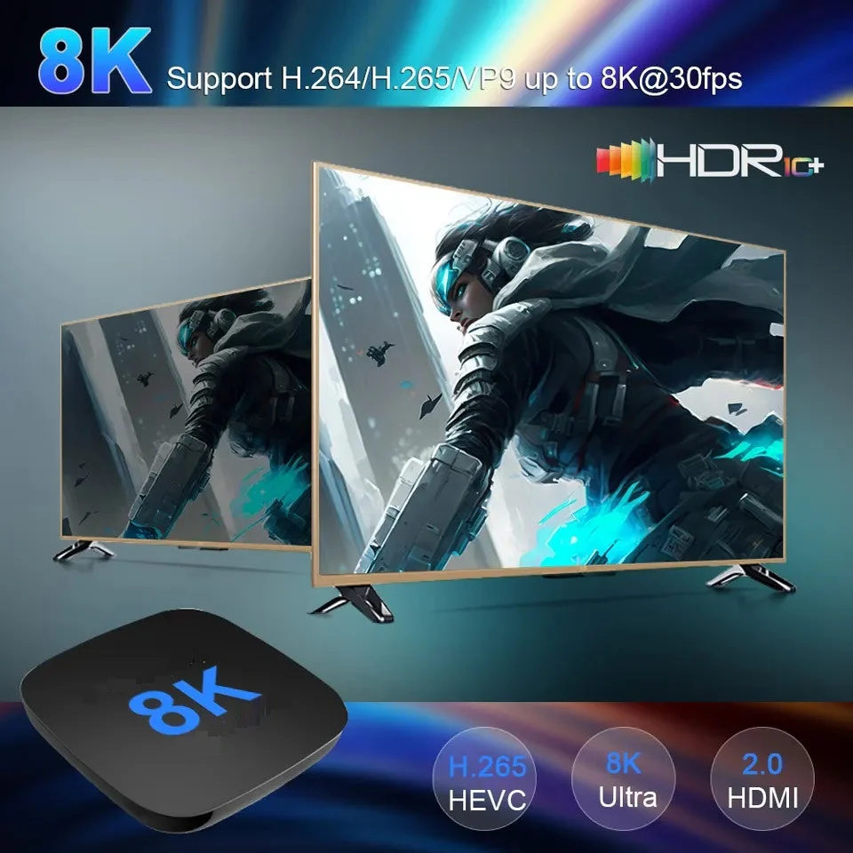 סטרימר  Android TV Box 8K MAX גרסה 13.0 + שלט חכם - Image 3