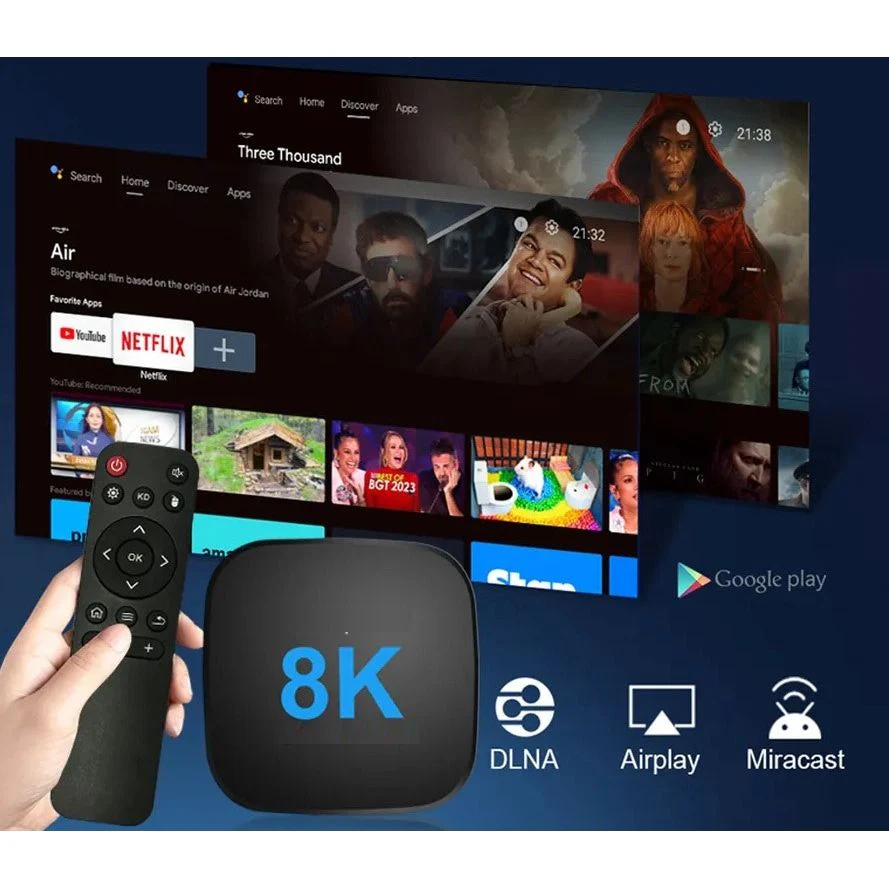 סטרימר  Android TV Box 8K MAX גרסה 13.0 + שלט חכם - Image 5