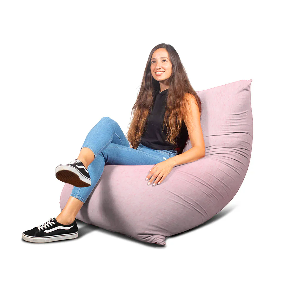 צ'יל פוף גדול (85X130 ס”מ) גוון ורוד בייבי