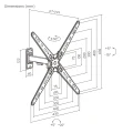 זרוע 3 תנועות עם הטיה למסך בגודל 13 עד 55 - Image 4