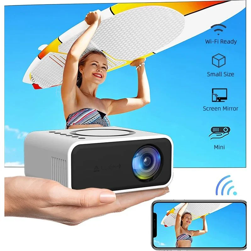 מקרן מולטימדיה אלחוטי עד 100 אינץ בטכנולוגיית LED כולל שלט רחוק לשליטה מלאה - Image 2