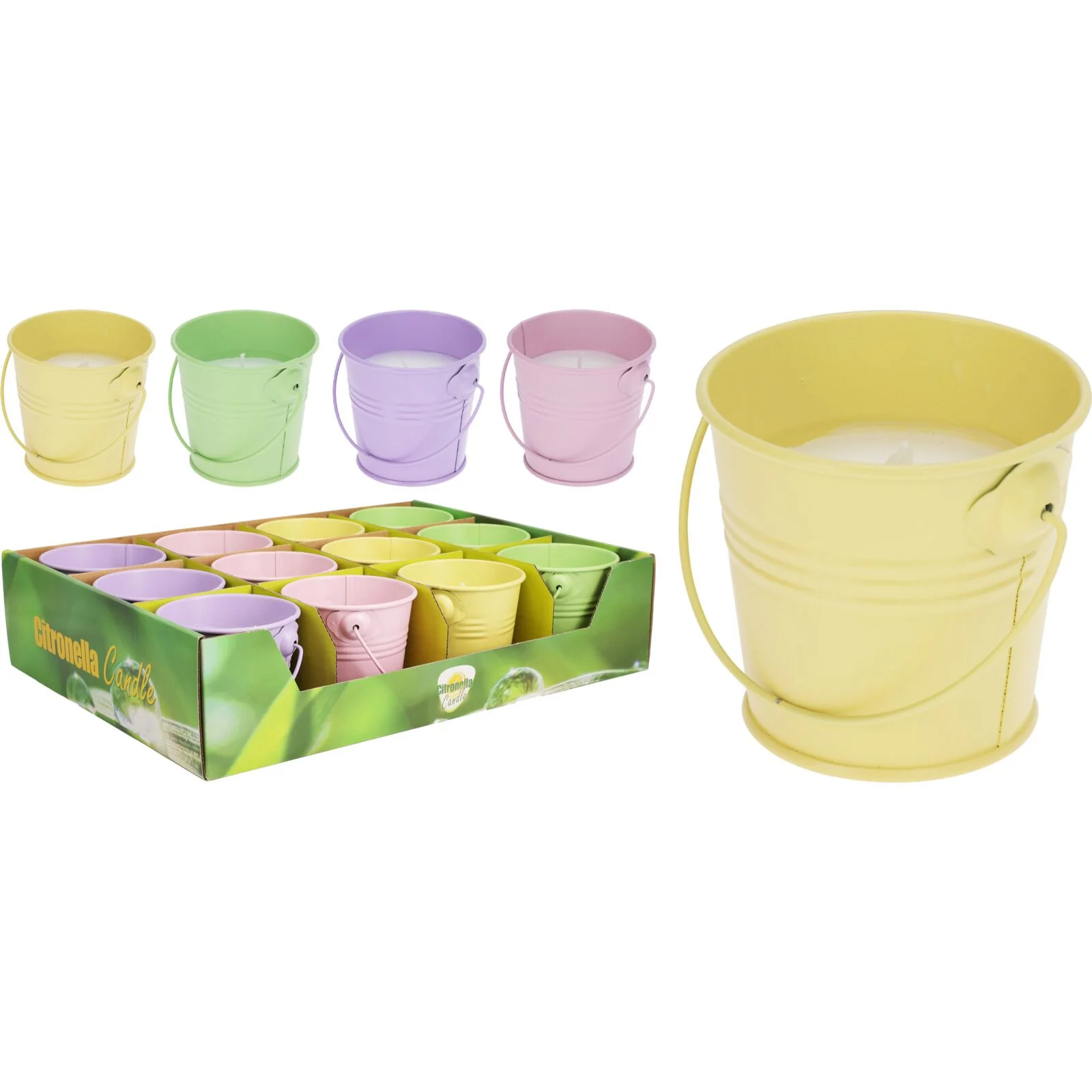 נר צינטרונלה בדלי מתכת צבעוני - Image 6