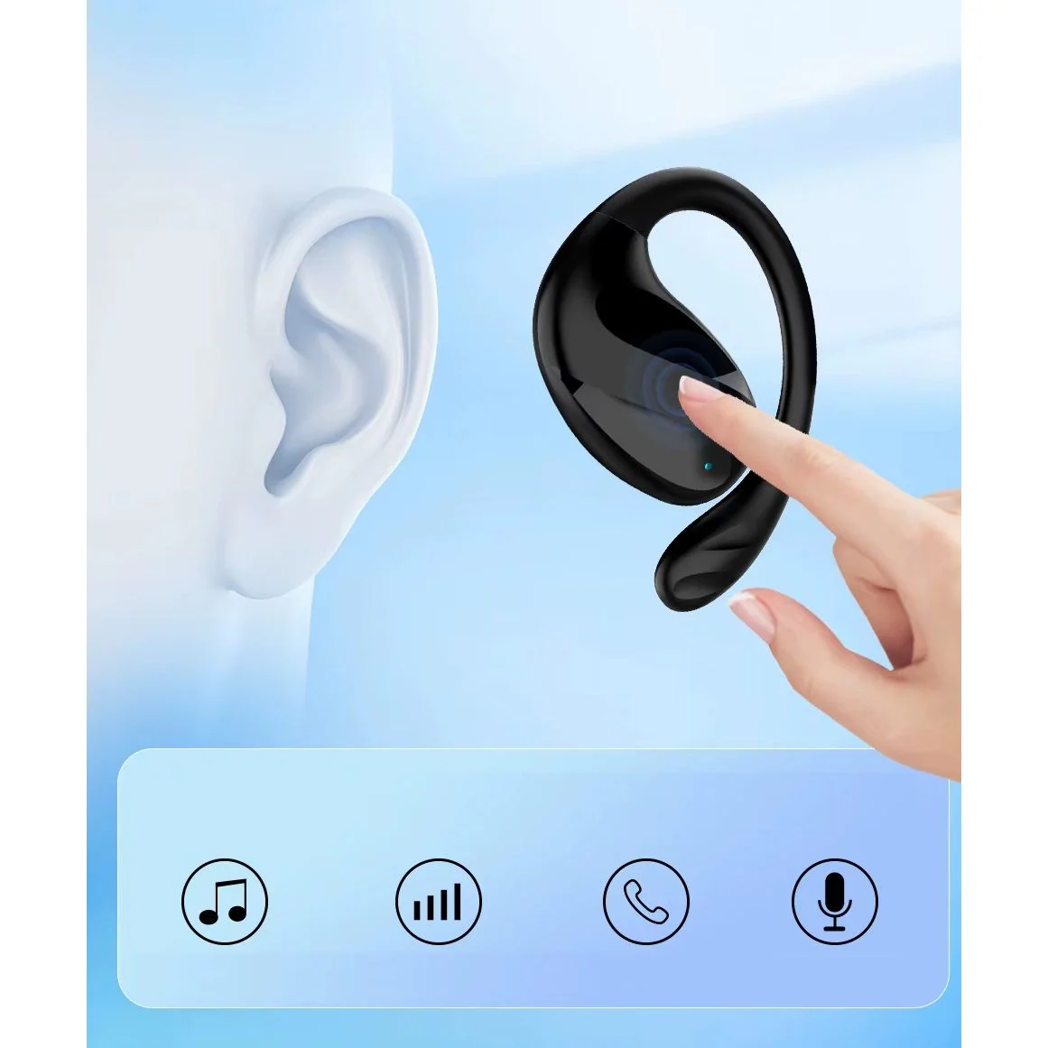 אוזניות בלוטוס אלחוטיות GT PRO SPEAK מתרגמות בזמן אמת לתקשורת חובקת עולם כולל עברית מלאה - Image 3