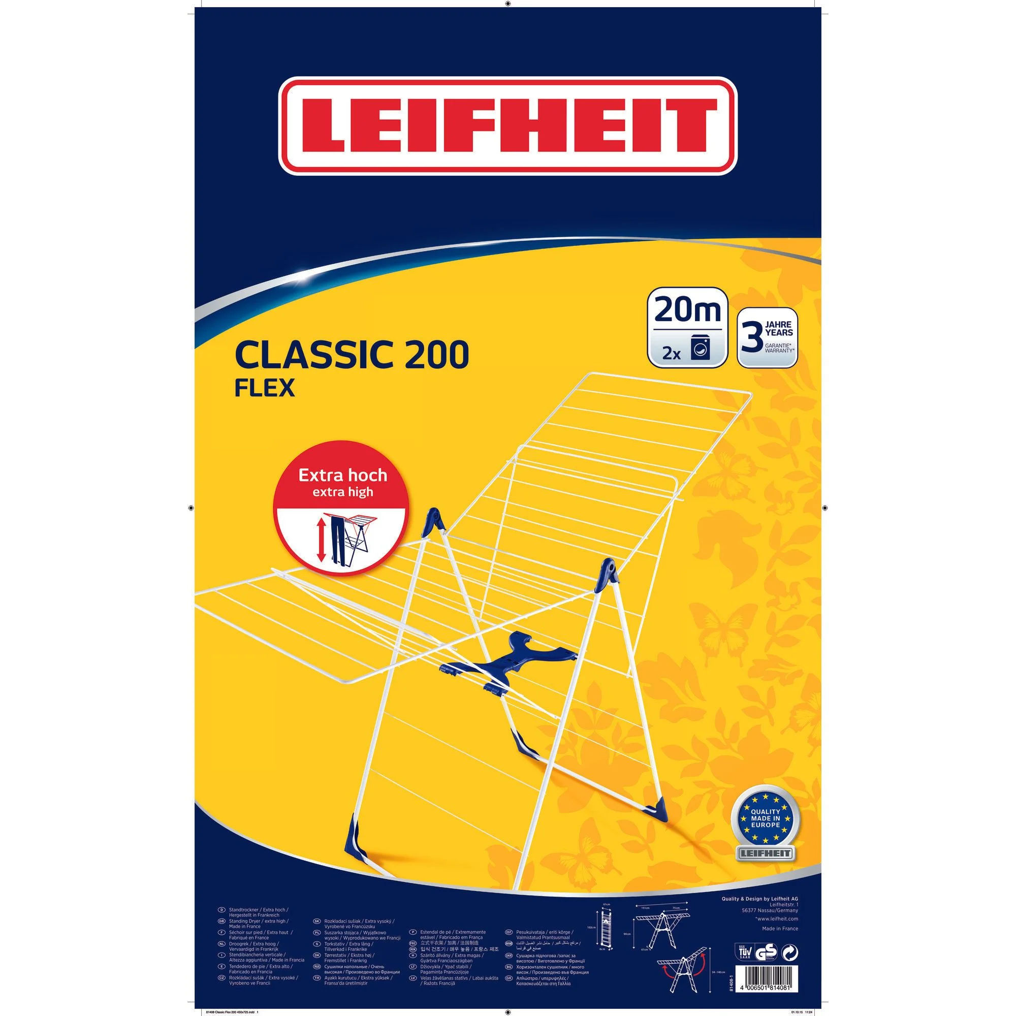 מייבש עומד  Classic 200 Flex LEIFHEIT - Image 3