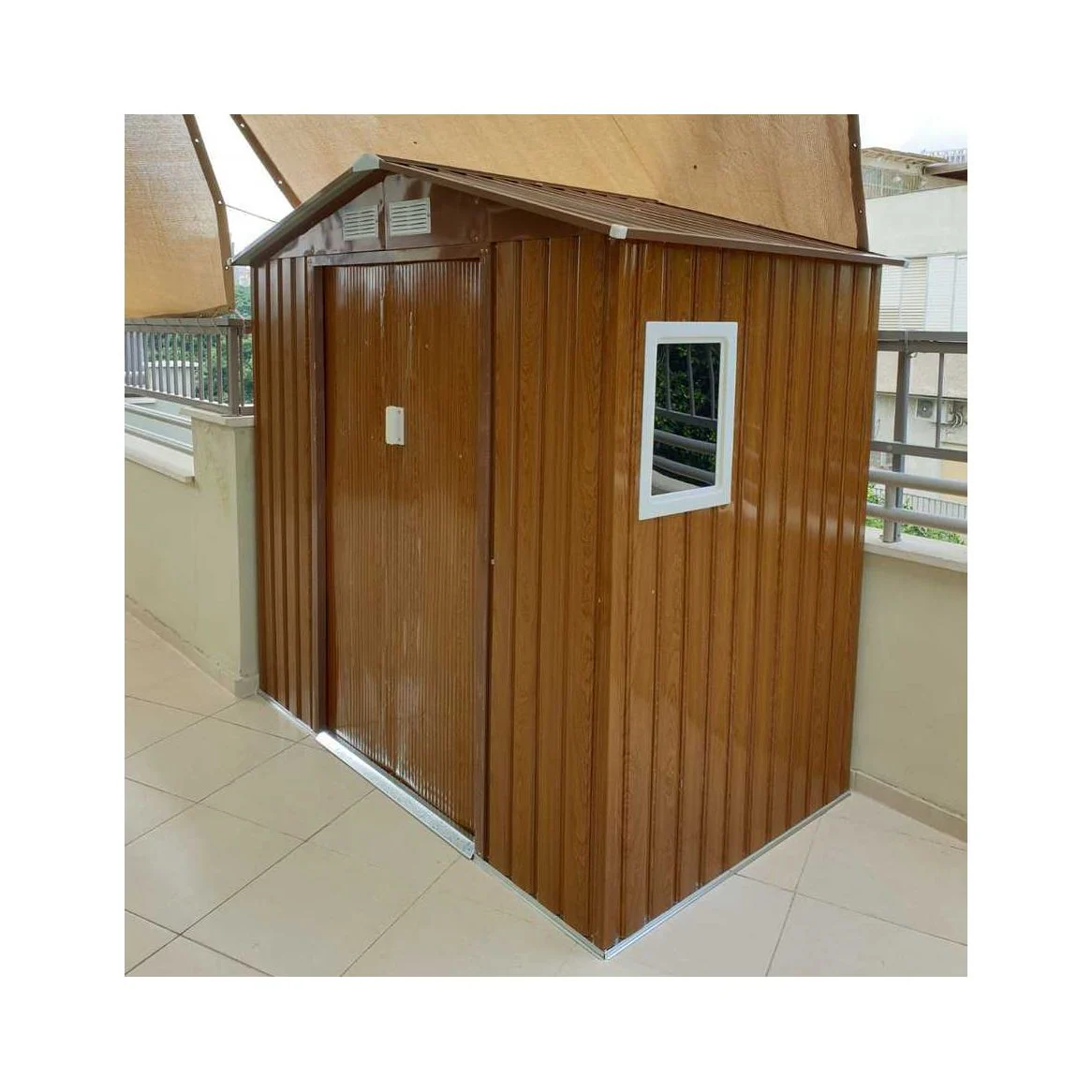 מחסן מתכת פרמיום דגם 2.13X1.27 EverGreen W74 - Image 3