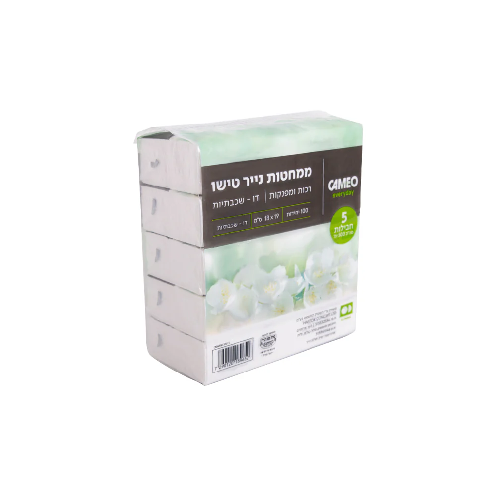 ממחטות טישו במארז חמישייה