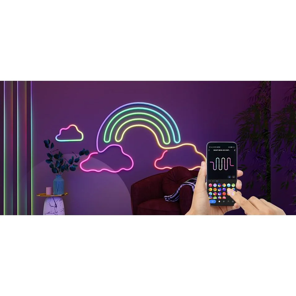 פס לד צבעוני RGB באורך 3 מטרים לתנאי פנים או חוץ כולל אפליקציה לסמארטפון IPHONE ANDROID - Image 4