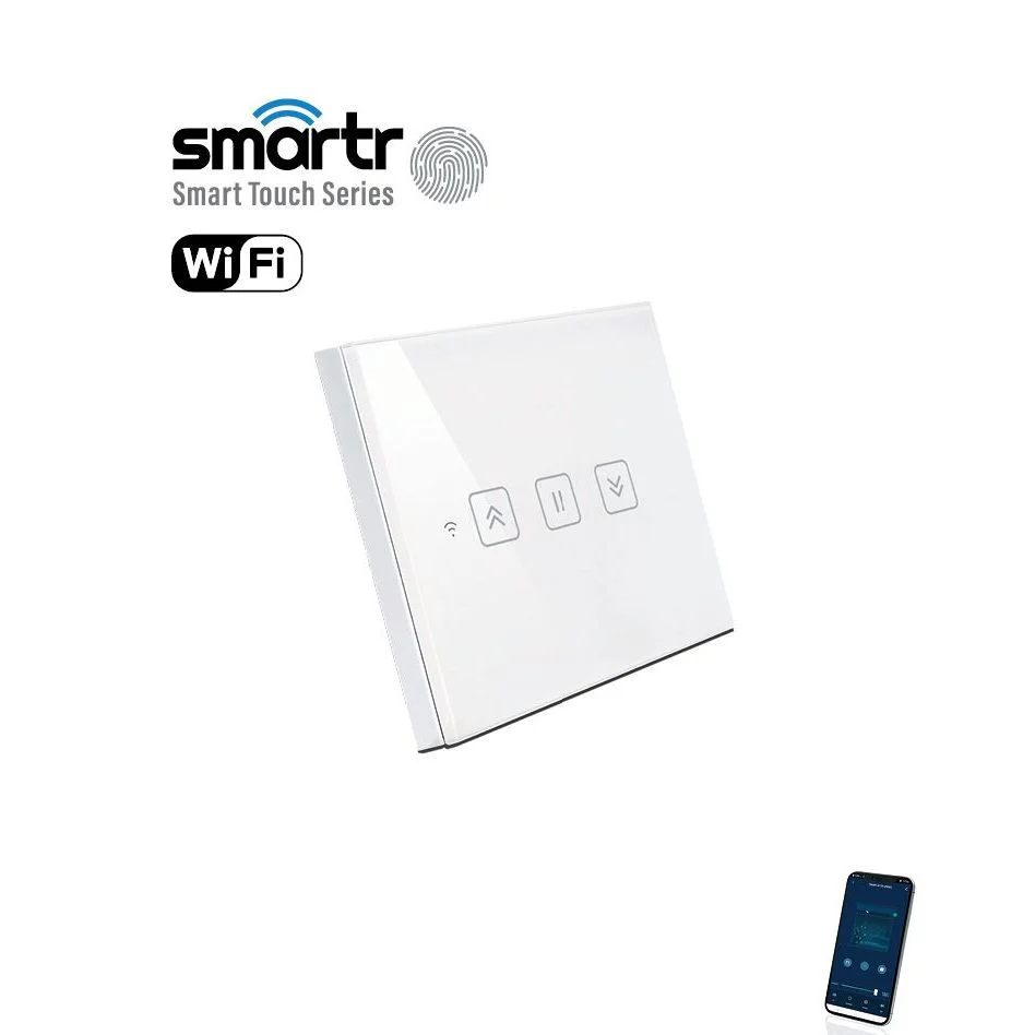 מפסק מגע לבן לתריס SMARTR 10A 1200W, WIFI