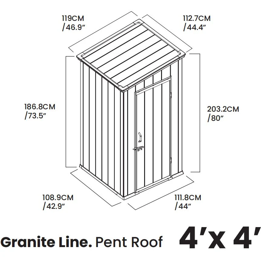 מחסן גינה 4*4 PENT ROOF - Image 5