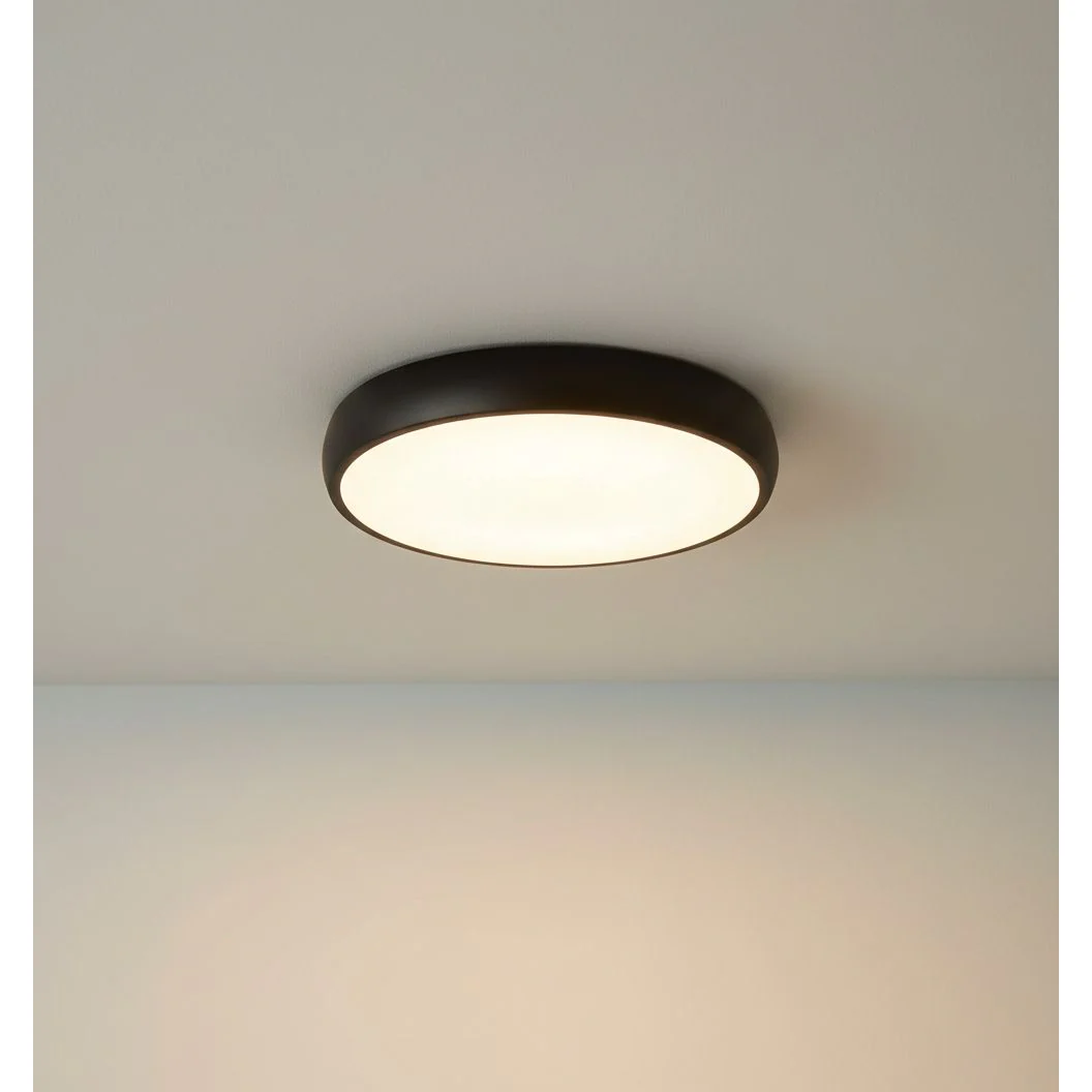 גוף תאורה צמוד תקרה DALLAS קוטר 80 90W שחור CCT