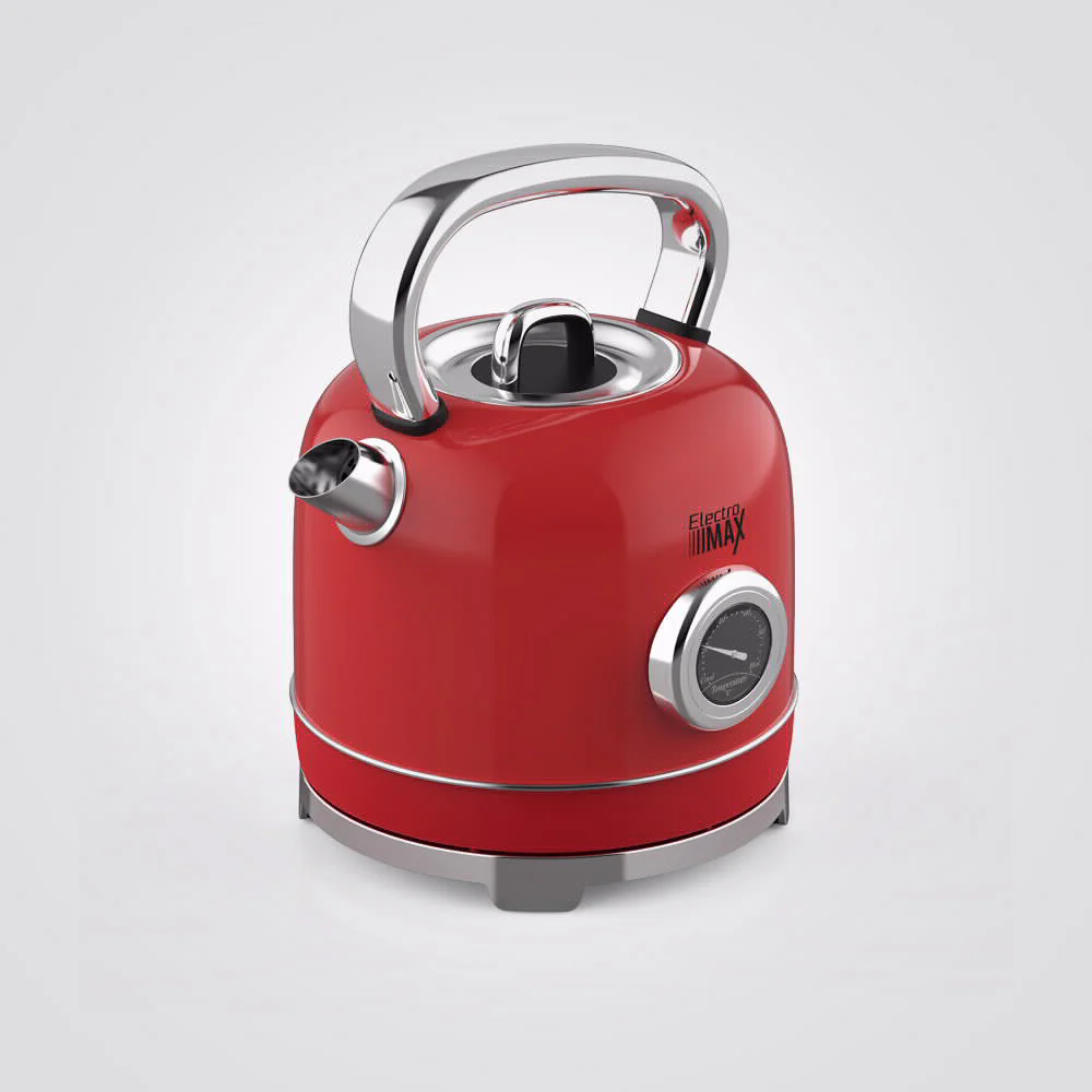קומקום רטרו 1.8 ליטר אדום 2200W דגם H-21019 - Image 4