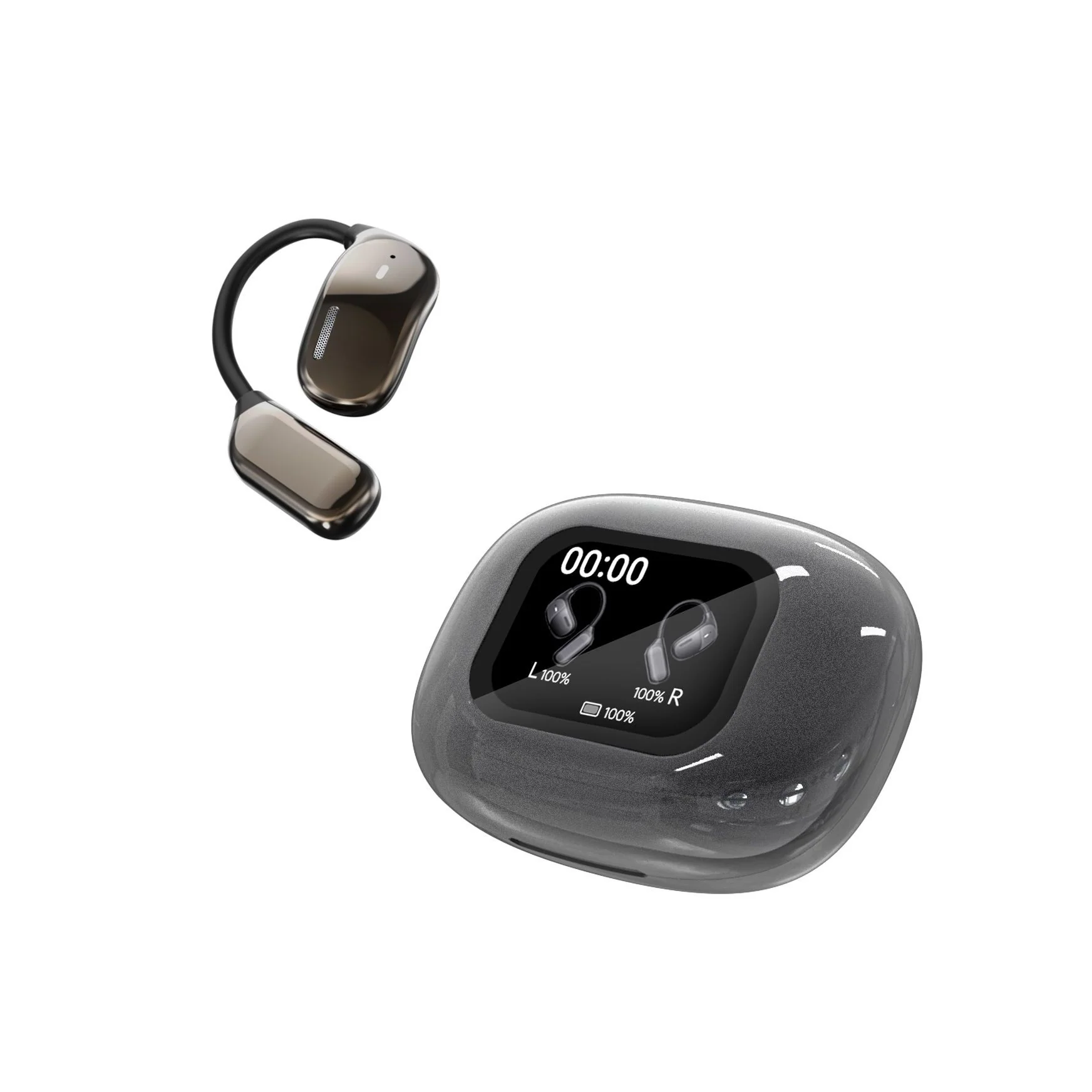 אוזניות תרגום Bluetooth עם טכנולוגיית AI – 144 שפות צבע שחור - Image 2