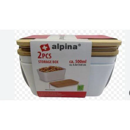 זוג קופסאות מזון הרמטיות 500 מ"ל ALPINA