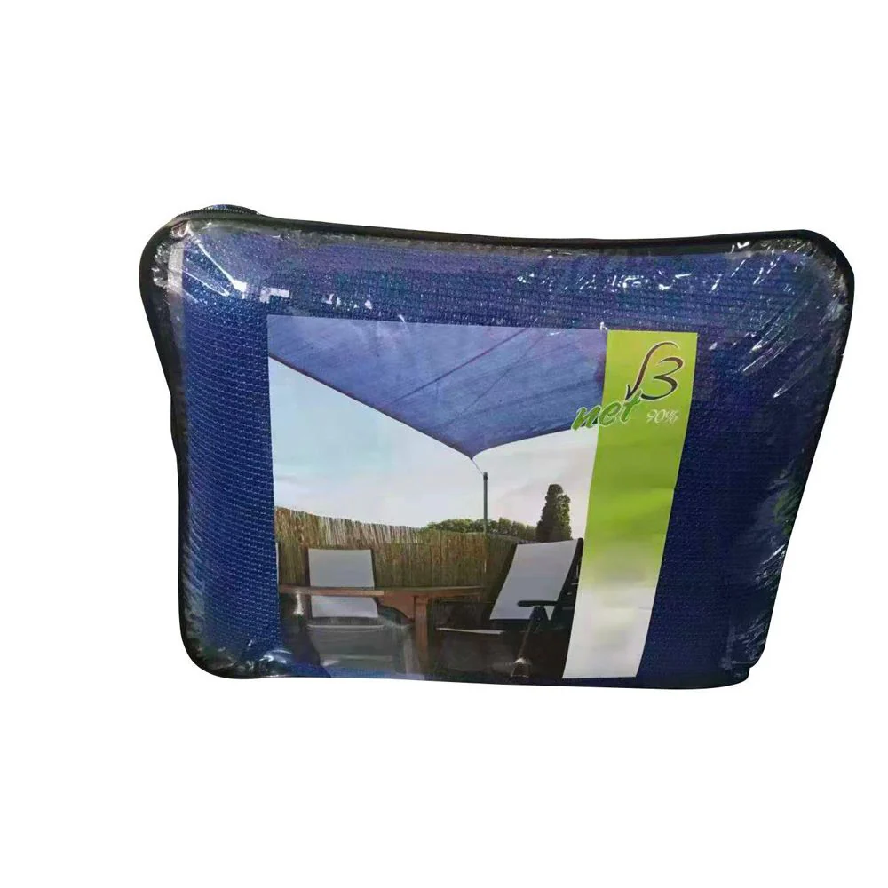 רשת צל 4*4 מטר עם טבעות כחול - Image 5