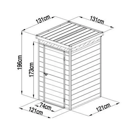 מחסן פלסטיק 4X4 פיט TINO A דגם EverGreen - Image 6