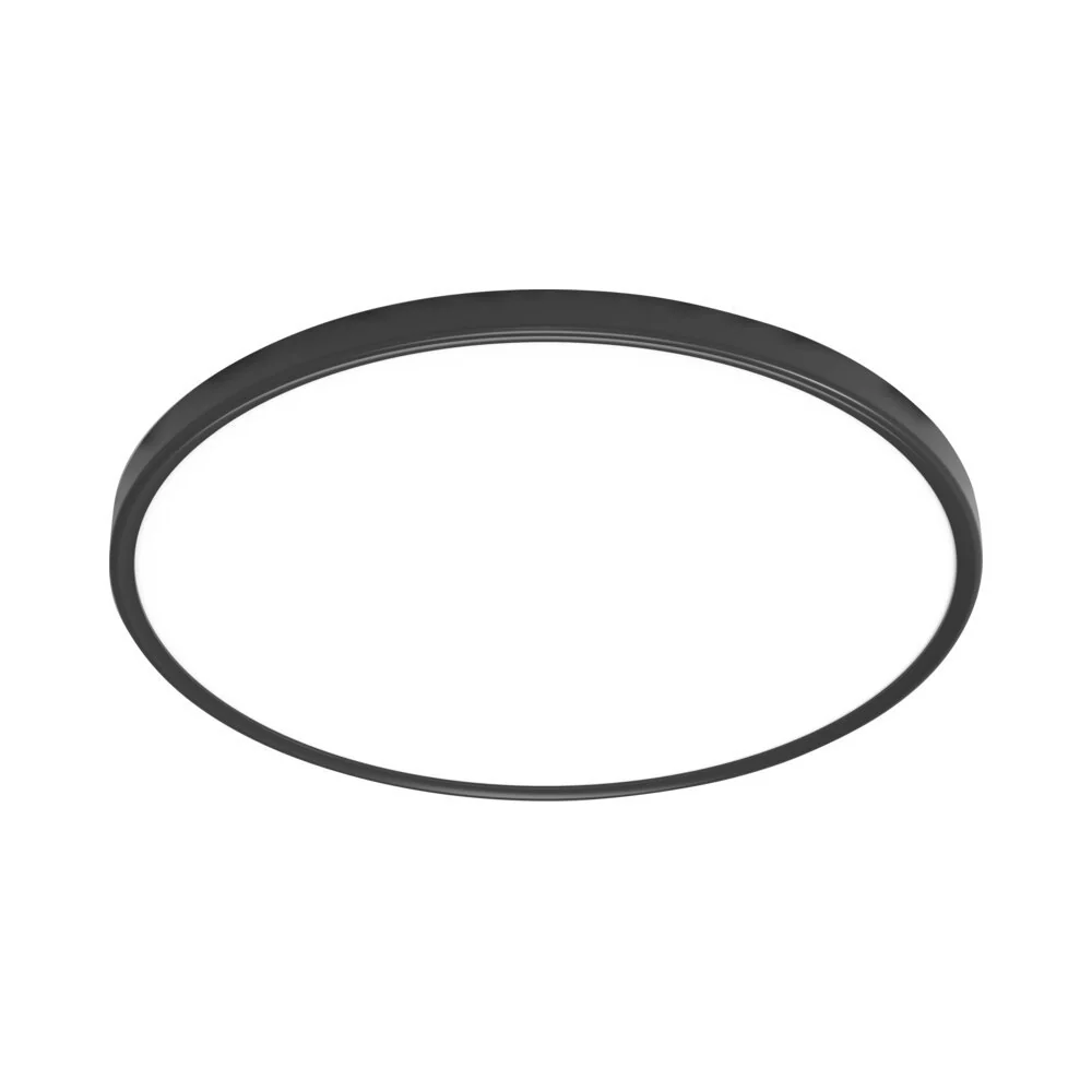 פאנל על הטיח שחור קוטר 50 ס"מ CLOCK 36W CCT