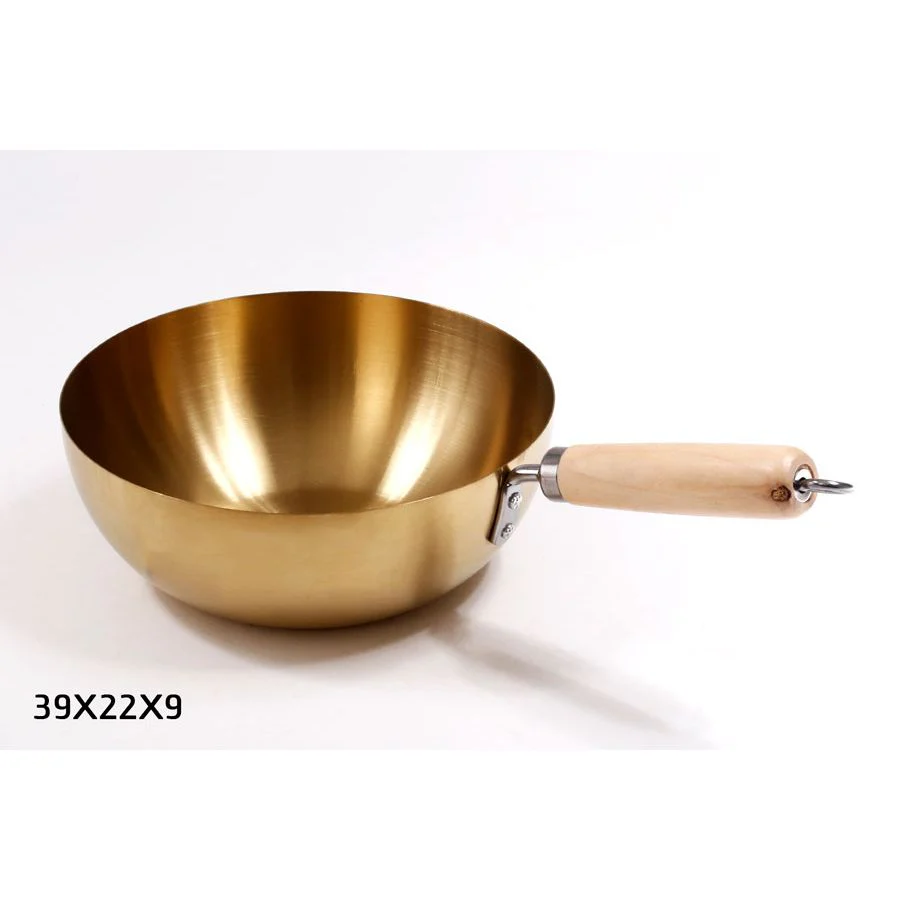 קלחת הגשה נירוסטה קוטר 22 ס״מ זהב DreamChef - Image 2