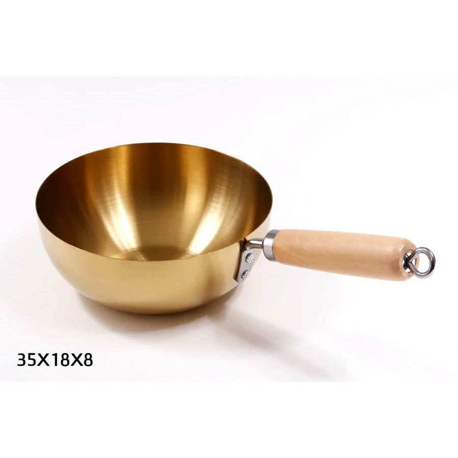 קלחת הגשה נירוסטה קוטר 18 ס״מ זהב DreamChef - Image 2