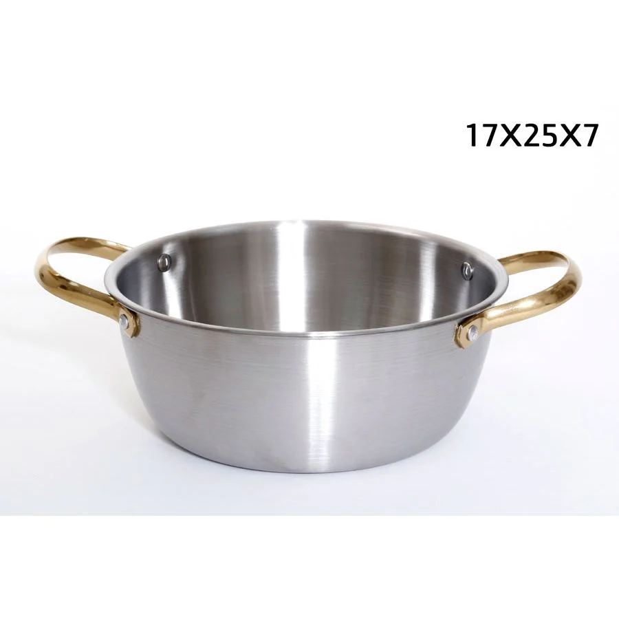 סיר הגשה נירוסטה ידיות זהב 17 ס״מ DreamChef - Image 2