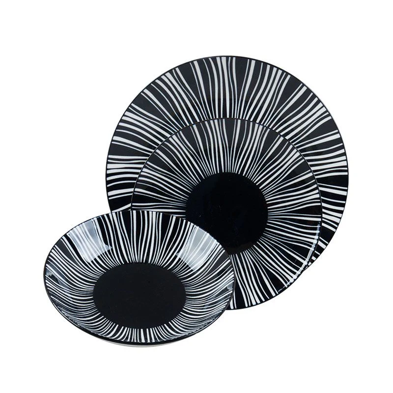 סט צלחות פורצלן 18 חלקים ZEBRA