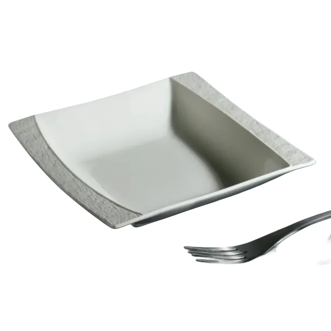 צלחת מנה עמוקה פורצלן 21X20 ס״מ