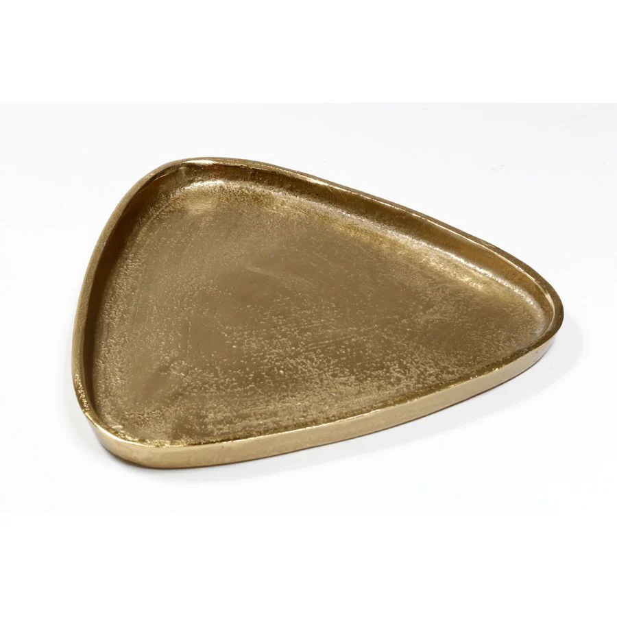 צלחת הגשה משולשת 21X21 ס״מ BRASS GOLD