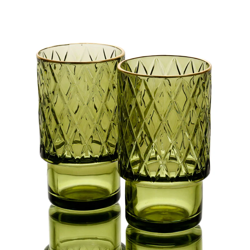 סט 6 כוסות שתייה 440 מ"ל GREEN GOLD CRYSTALINE - Image 2