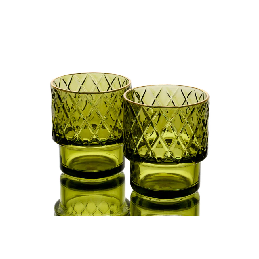 סט 6 כוסות וויסקי 390 מ"ל GREEN GOLD CRYSTALINE - Image 2