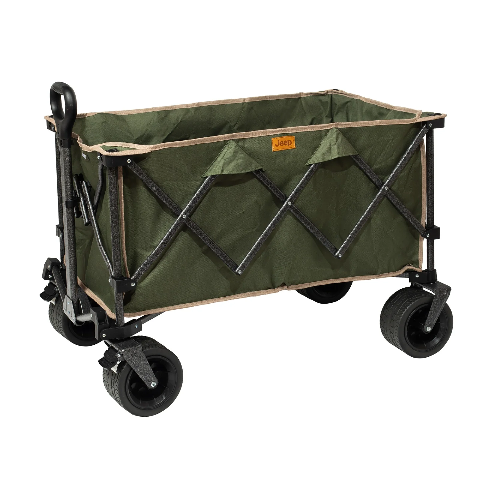 עגלת חוף JEEP EasyGo PRO ירוק 180 ליטר - Image 4