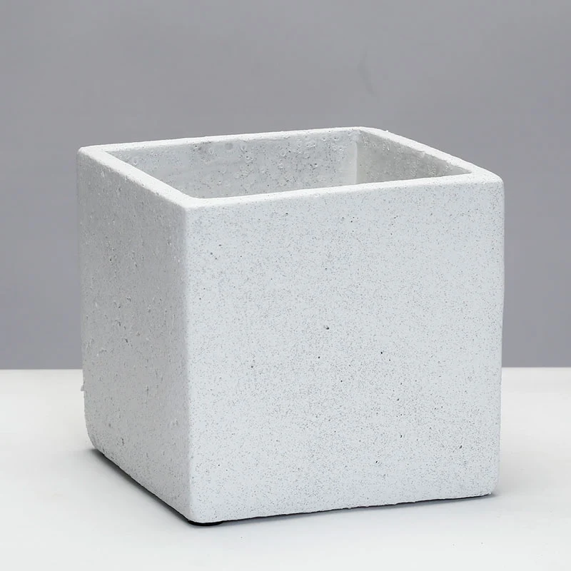בית עציץ קוביה 14X14X14 TROPHY WHITE