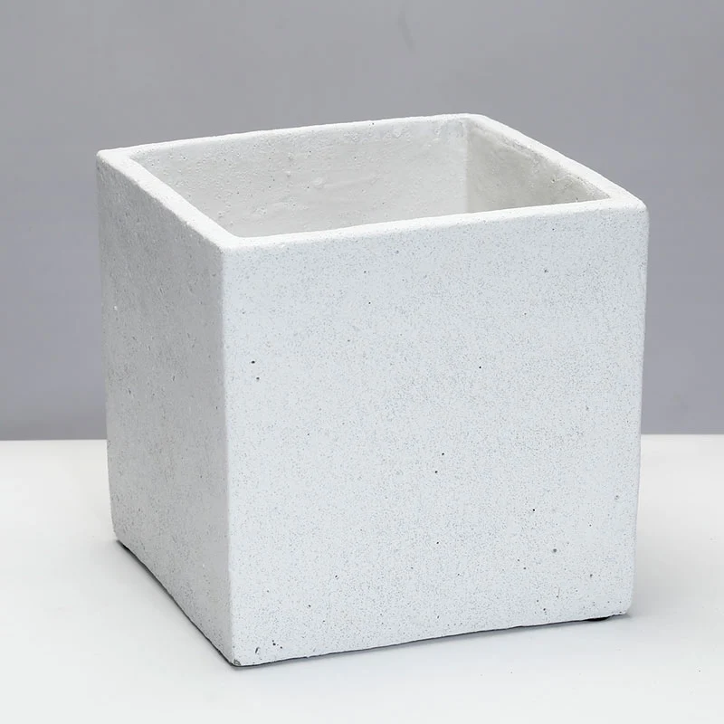 בית עציץ קוביה 17X17X17 TROPHY WHITE