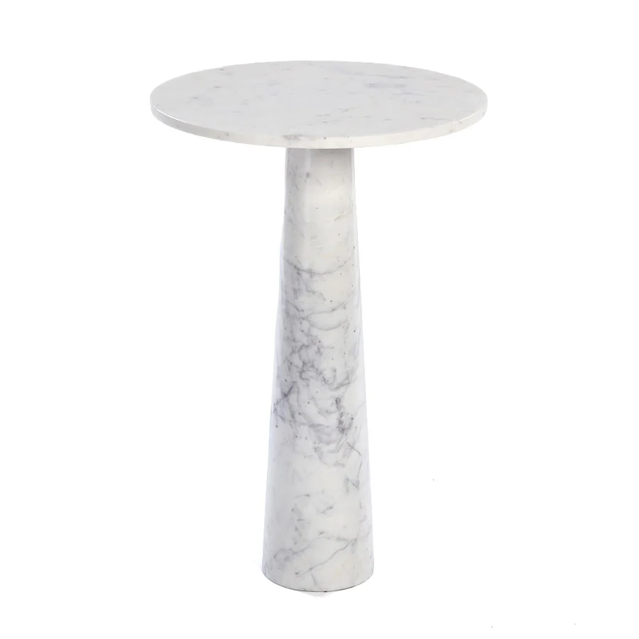 שולחן צד MarbleWhite 40X40X60