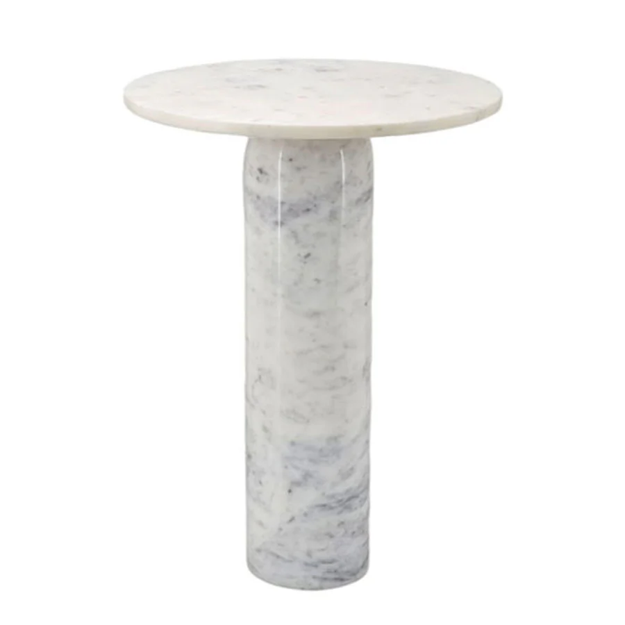 שולחן צד MarbleWhite 40X40X55