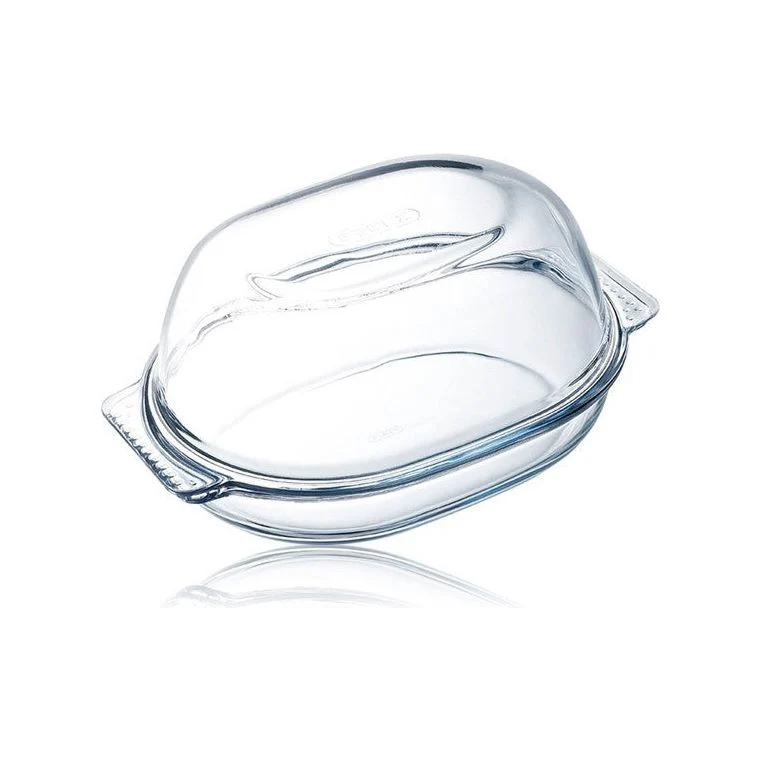 סיר עוף זכוכית+מכסה 2.1 ליטר+3 ליטר   PYREX GLASS