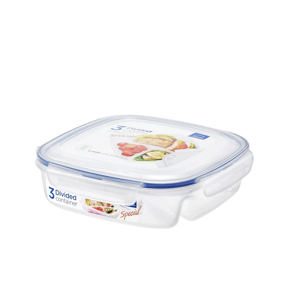 קופסת פלסטיק מרובעת 750 מל מחולקת L&L