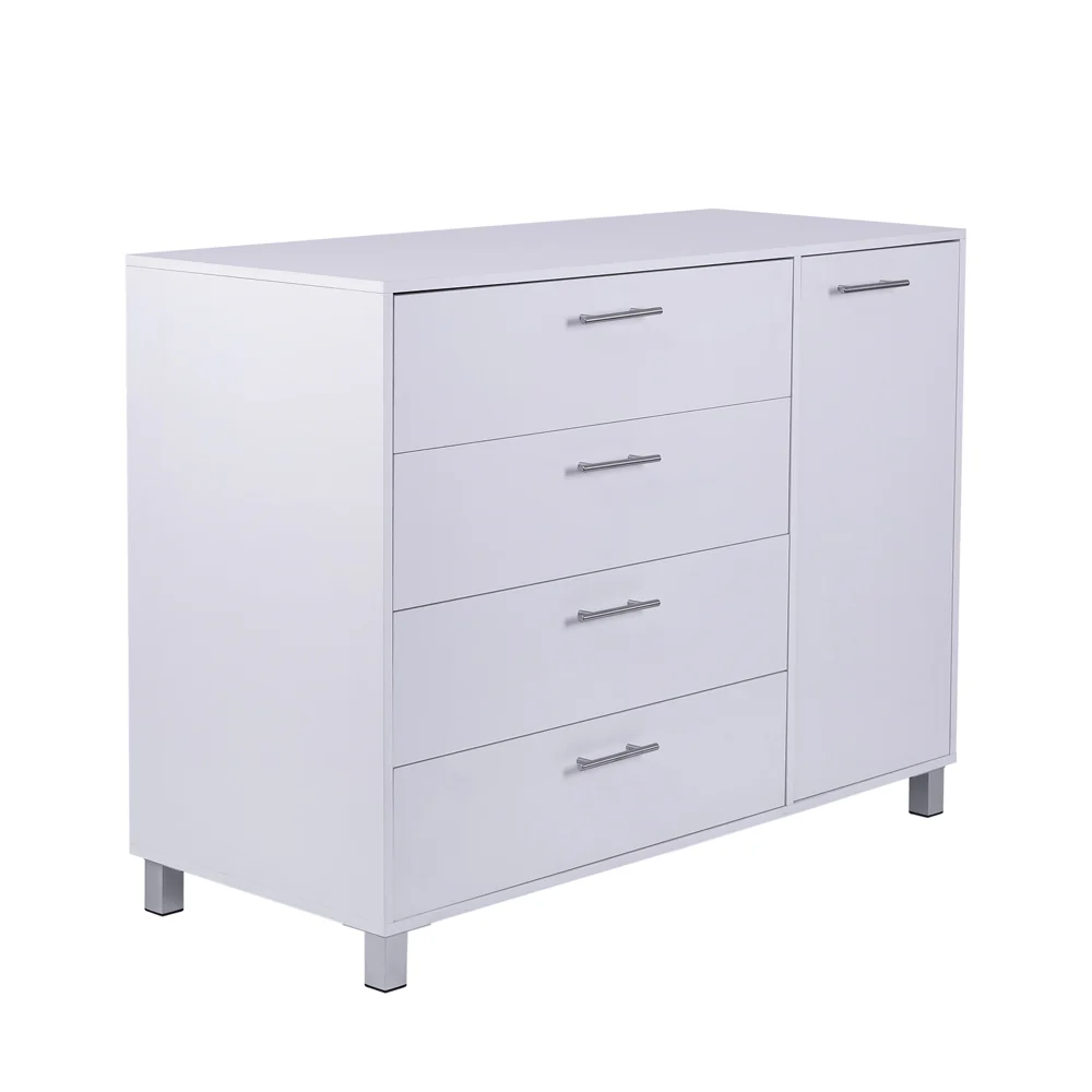 שידה 4 מגירות+דלת 119 ס"מ לבן - Image 12