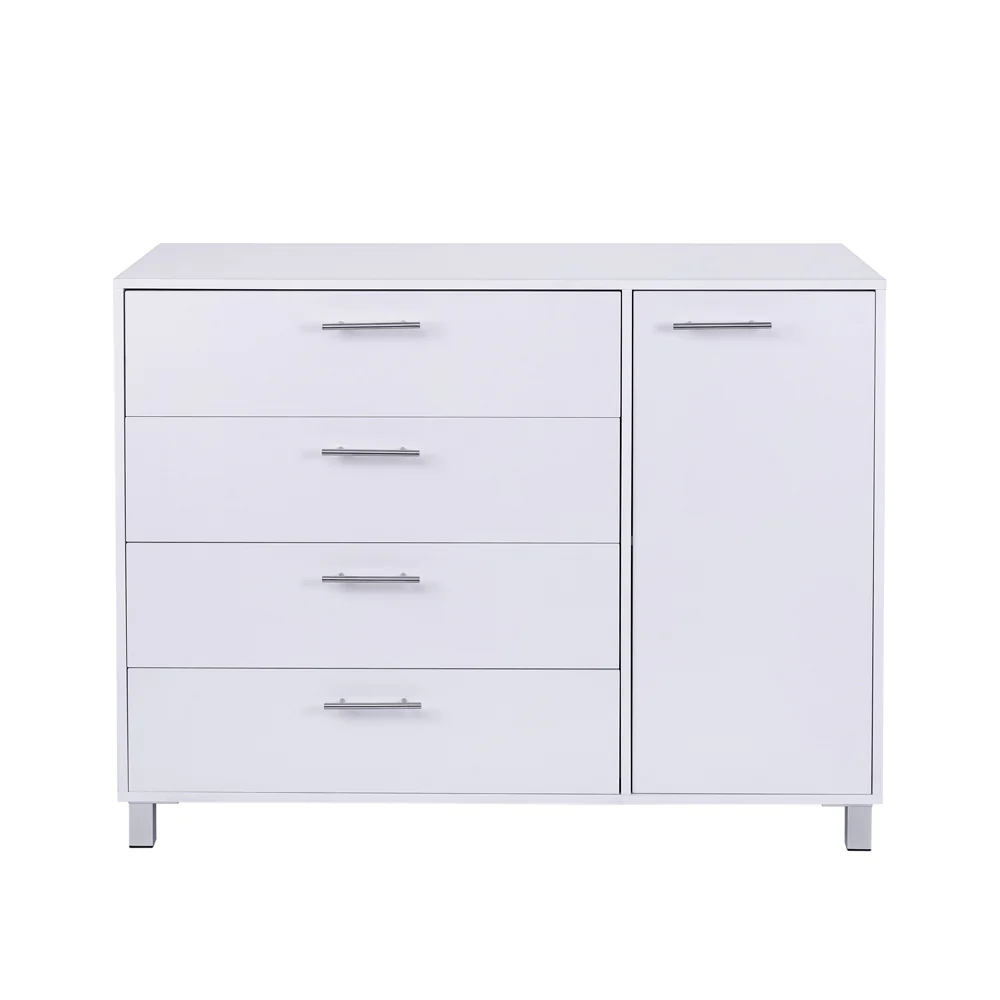 שידה 4 מגירות+דלת 119 ס"מ לבן - Image 2