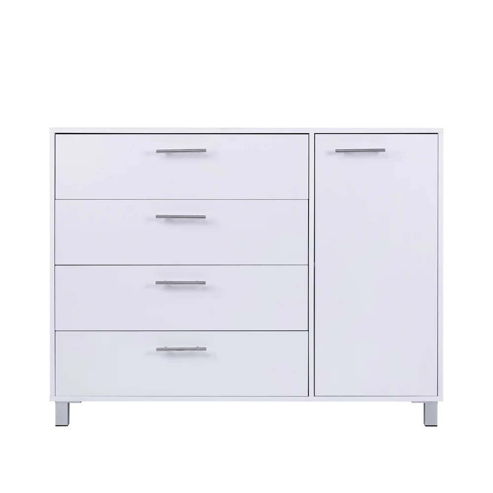 שידה 4 מגירות+דלת 119 ס"מ לבן - Image 21