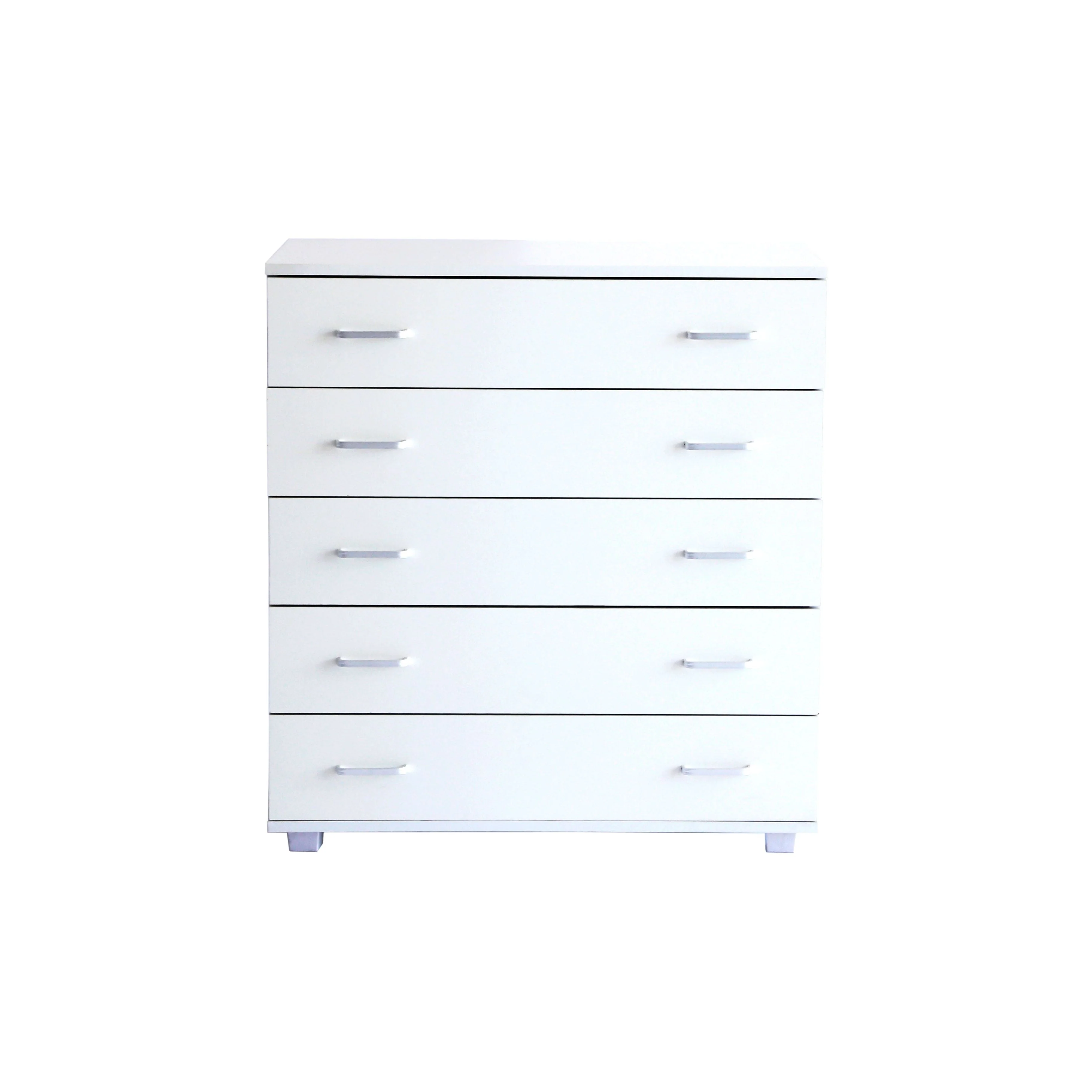 שידה 5 מגירות 80 ס"מ צבע לבן - Image 2