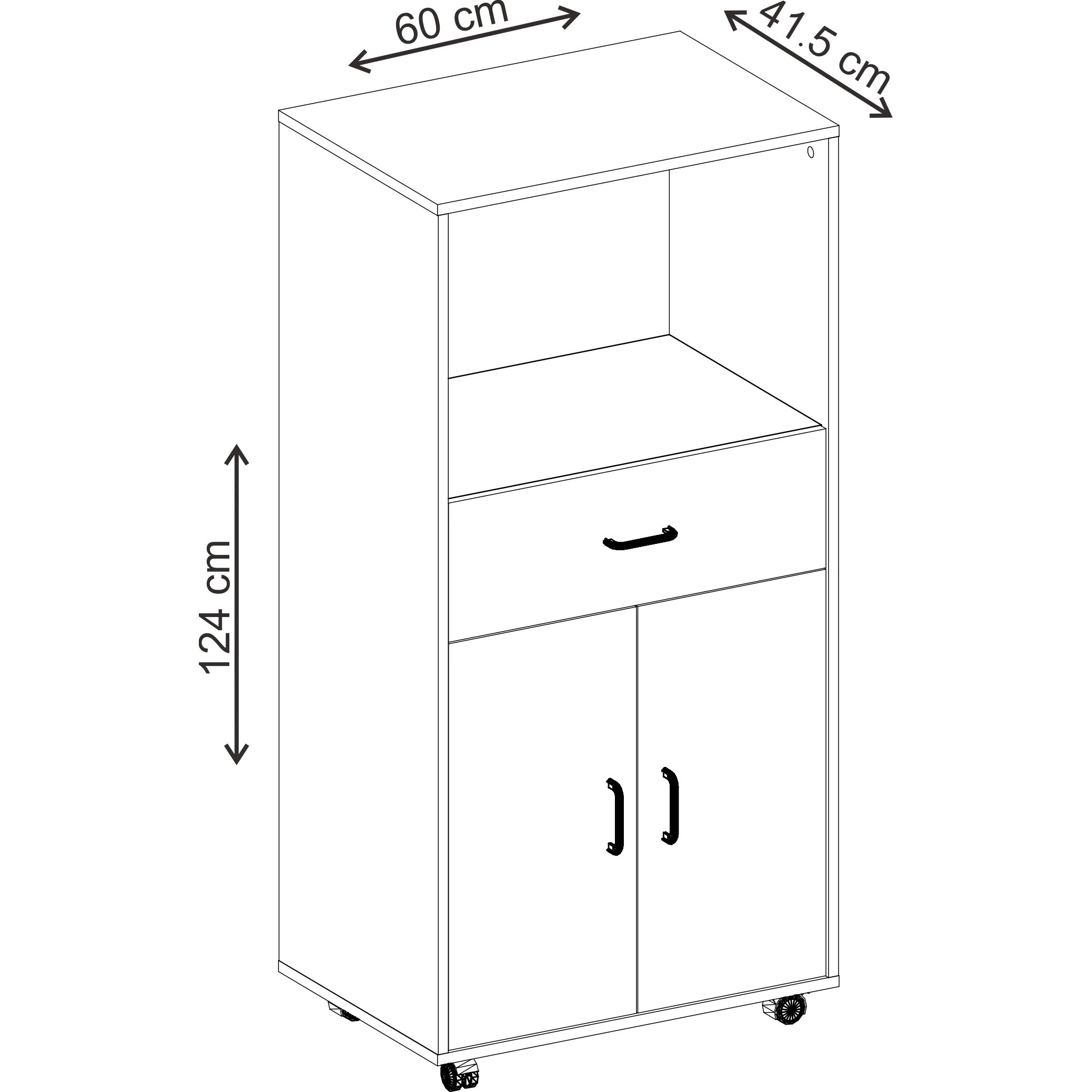ארון מיקרוגל 60 ס"מ - Image 4