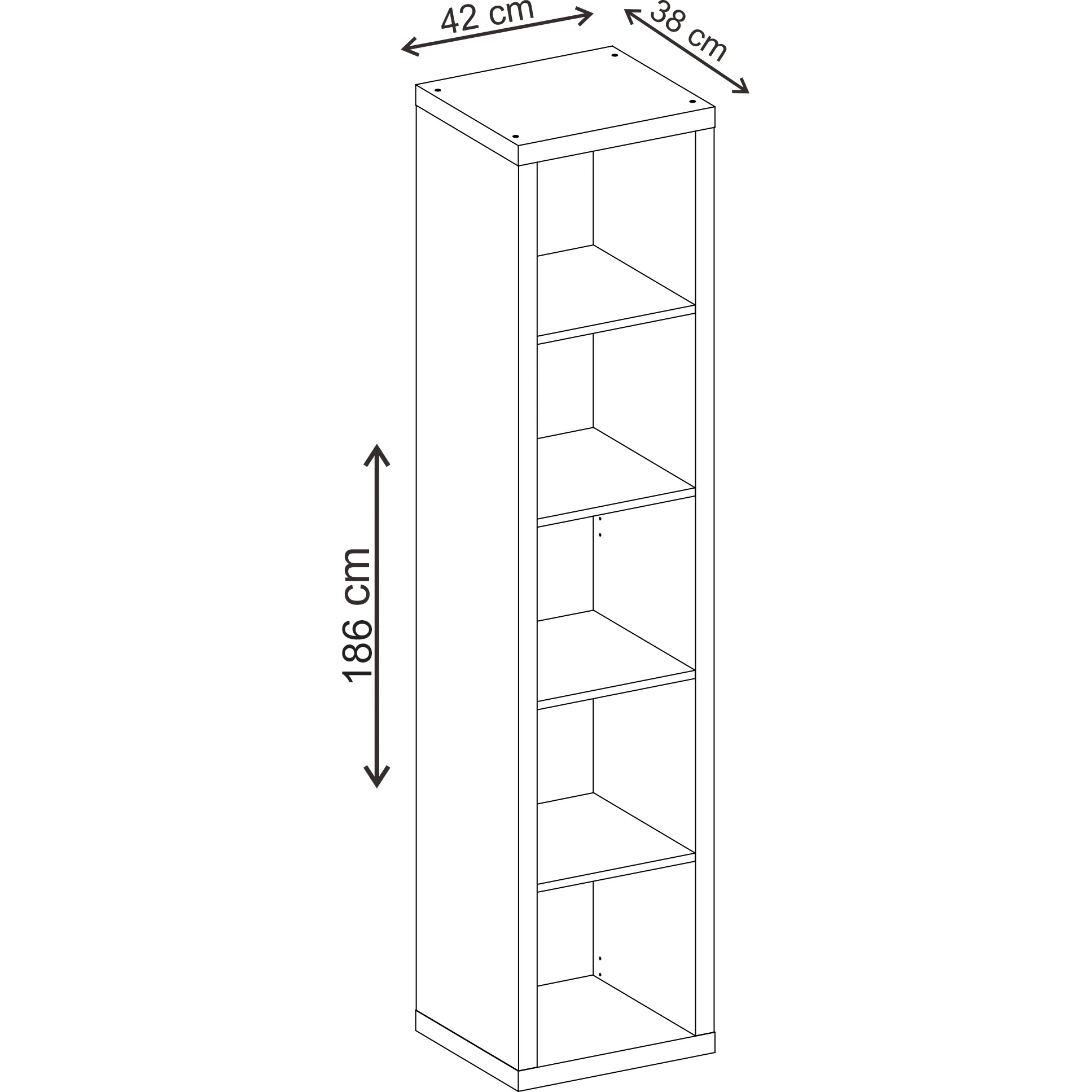 כוורת 5 תאים ישרה צבע לבן - Image 3