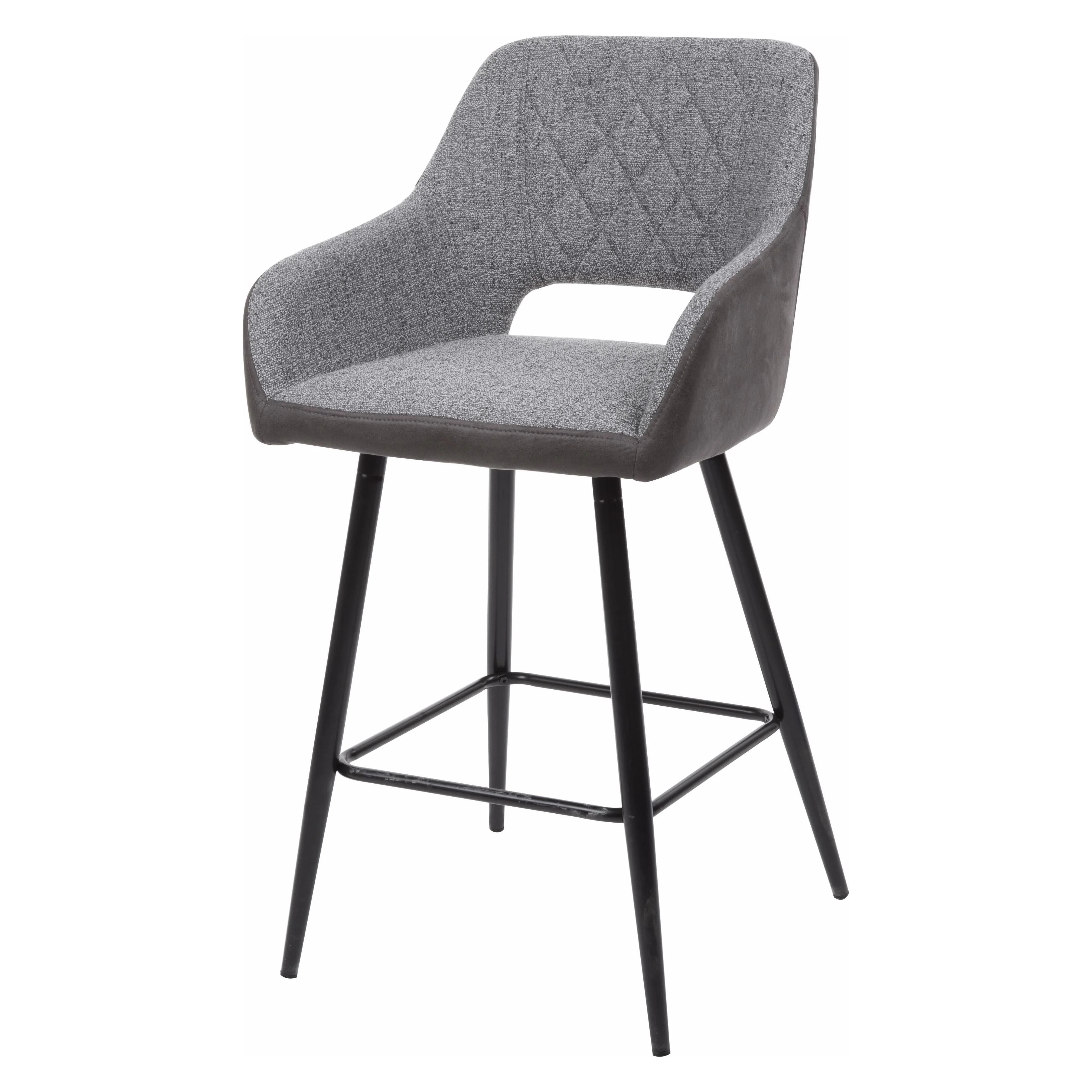 כיסא בר מעוצב דגם קורין אפור משולב - Image 2