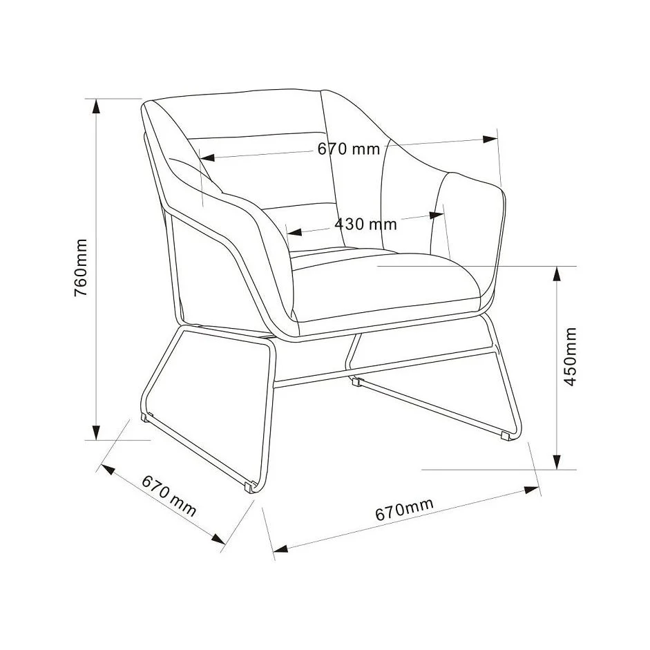 כורסה לסלון דגם קארין- צבע צהוב - Image 7